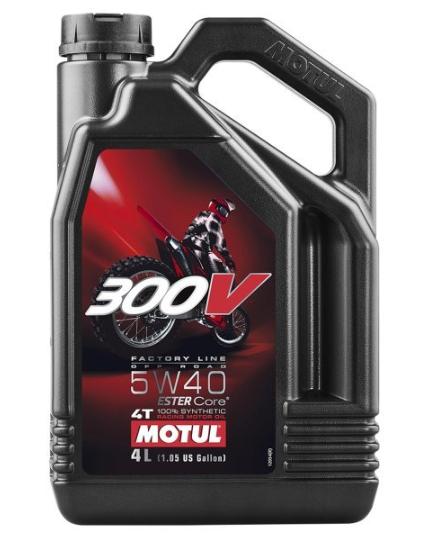 Ulei de motor sintetic 4T MOTUL 300V Factory Line OFF ROAD 5W40, 4 litri